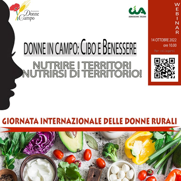 Webinair "Donne in Cmapo: "Cibo e benessere. Nutrire i territori, nutrirsi di territorio"